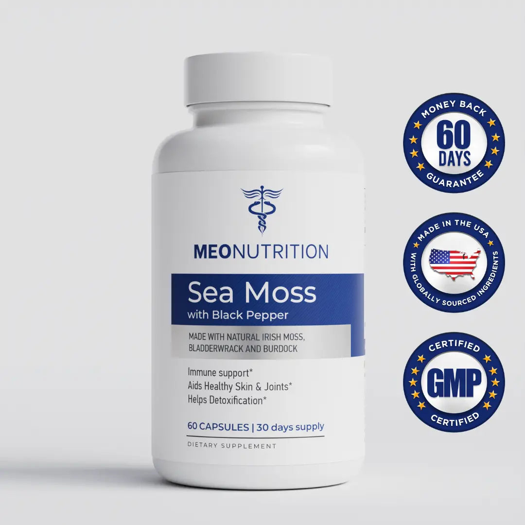 A Bottle of  Sea Moss Supplement