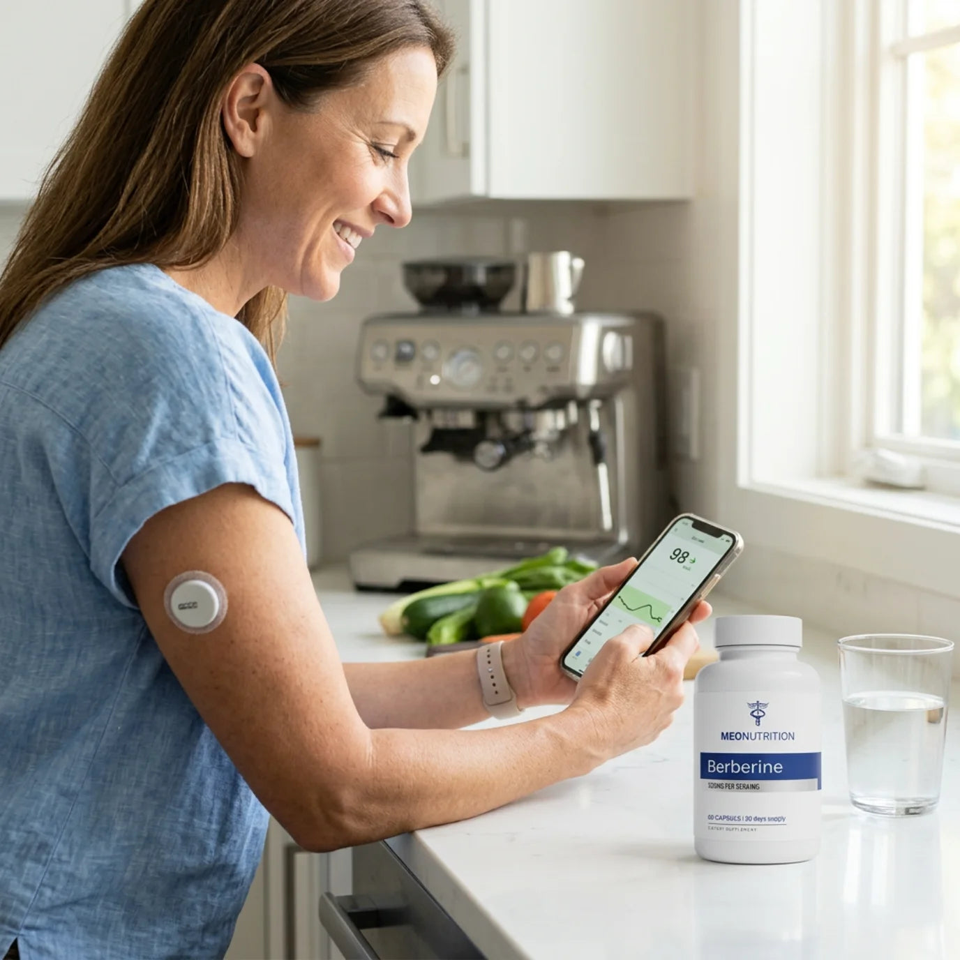 Clinical research papers and tablet with chart