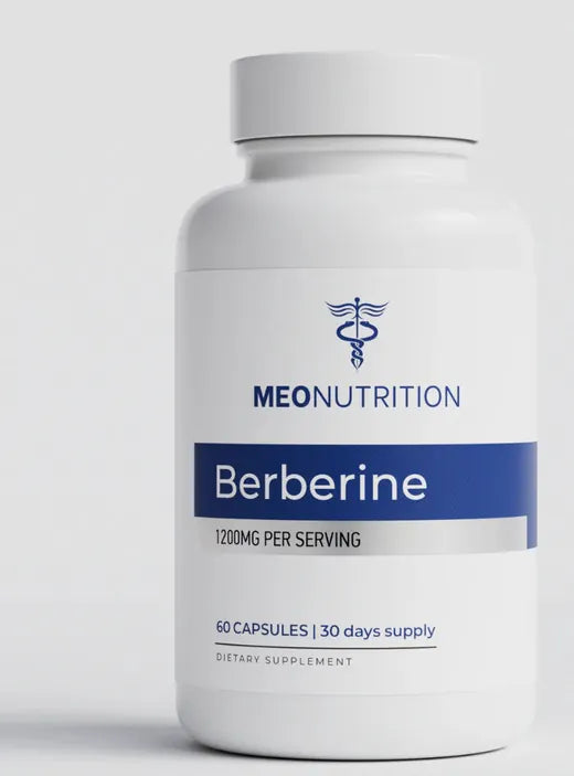Meo Nutrition Berberine bottle, 1200 mg per serving, 60 capsules